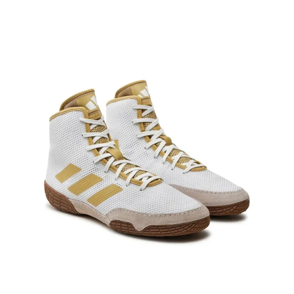 Adidas Tech Fall 2.0 FZ5389 Men White Vegas Gold Athletic Wrestling Shoes TF7608